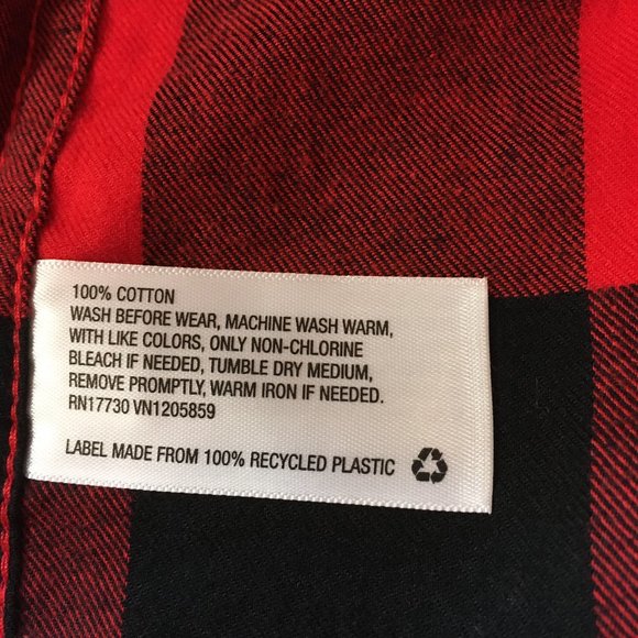 Boys Cat & Jack Long Sleeve Button Down Red & Black Plaid Shirt - XXLH (18) - Picture 3 of 8